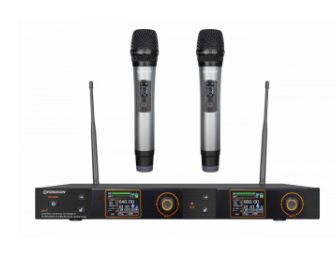 Ensemble UHF double Diversity, 2 micros main, sync. IR,660-690 Mhz BE-5038/2H-83 RONDSON
