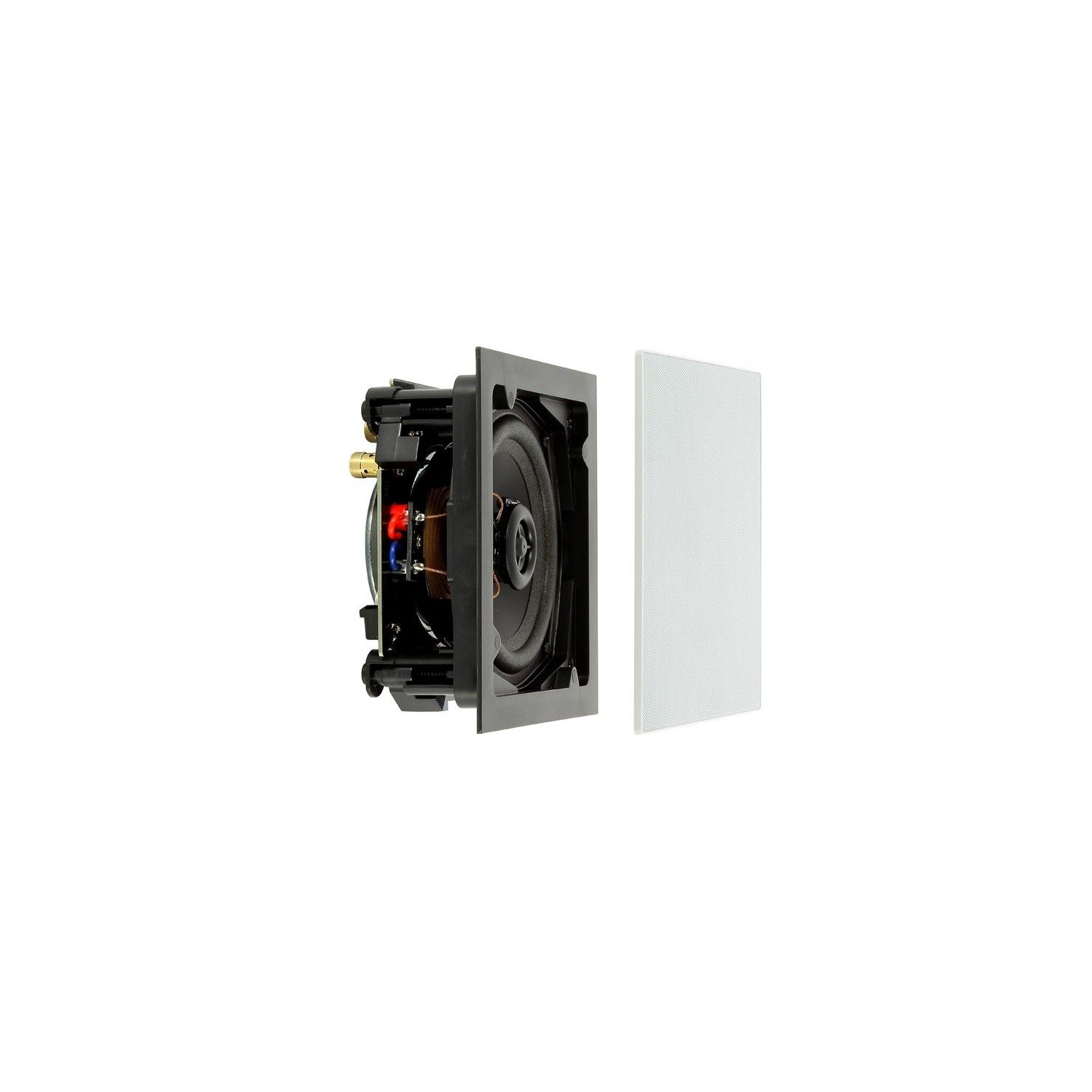 ArtSound FL101BT, Flat, haut-parleurs encastrables actifs Bluetooth, carré, AUX/BT (Paire)
