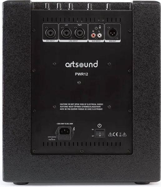 Système son actif 2 voies, ArtSound PWR12, Caisson de basse + colonne, 1500W, (Unité) (3/7)